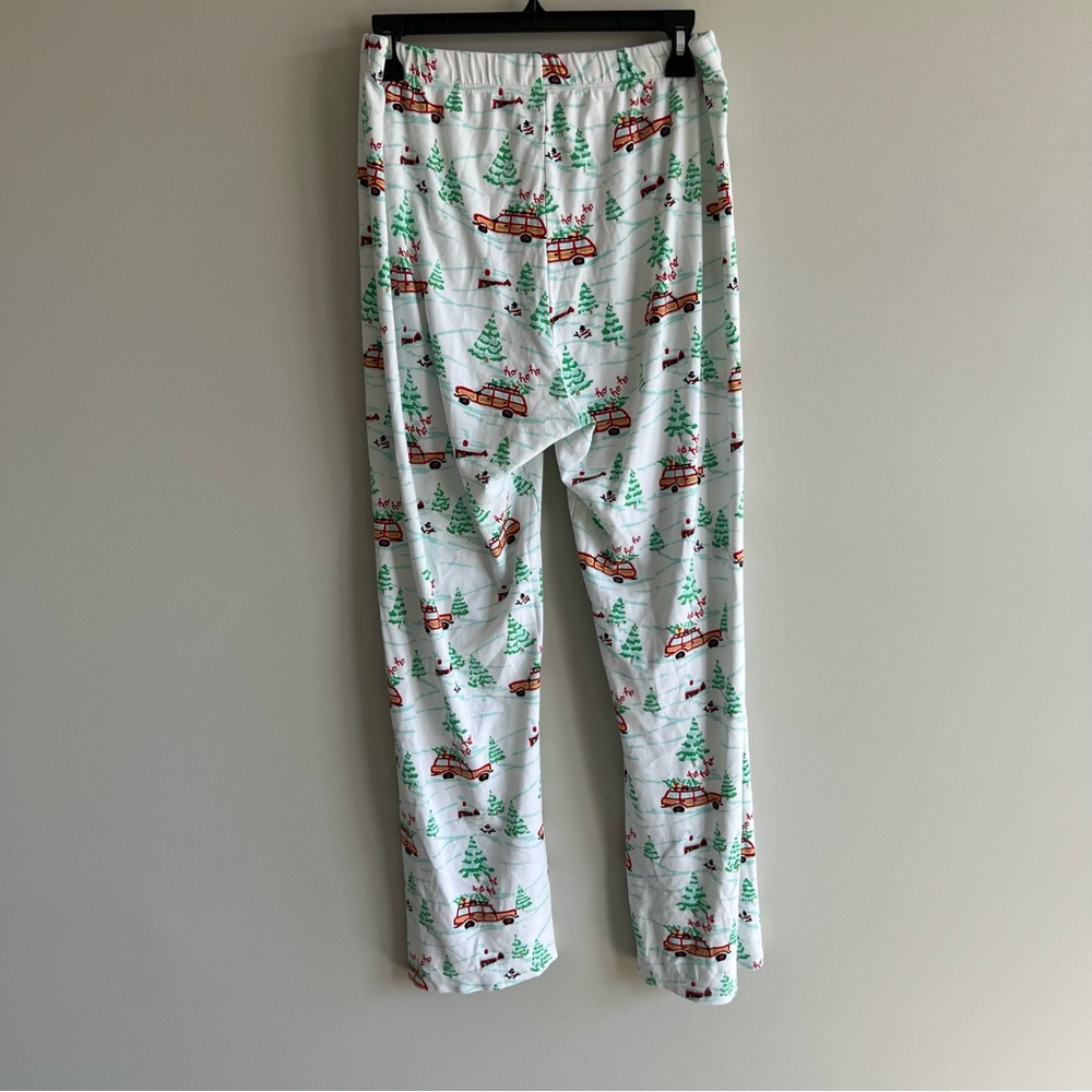 Sail to Sable Curetivity Ho Ho Ho Christmas print hand painted pajama pants Lg - Picture 4 of 8